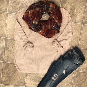 LA Hearts oversized crew sweater